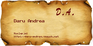 Daru Andrea névjegykártya